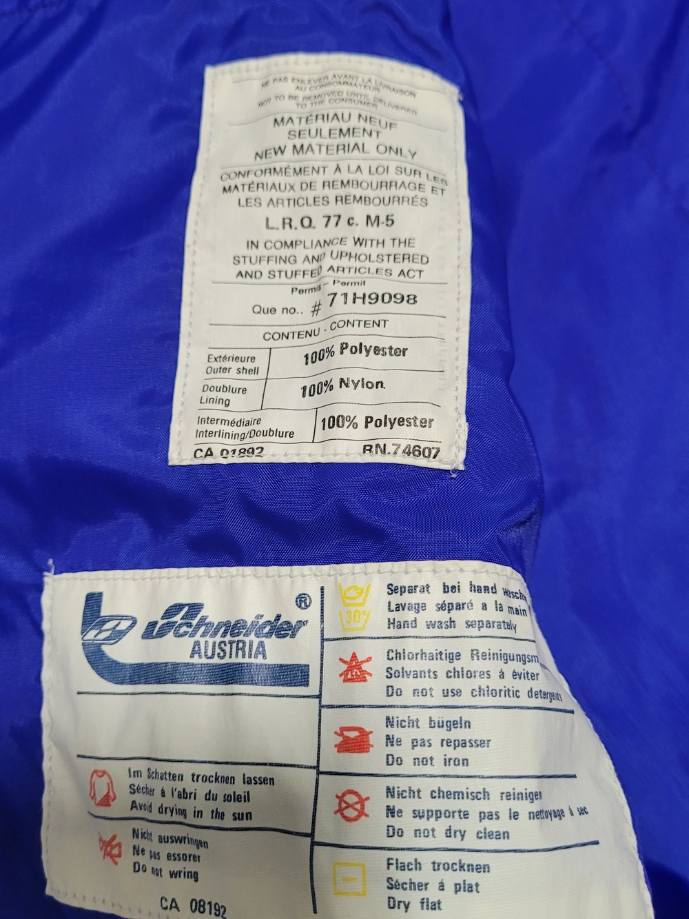 Vintage Schneider Men's Purple & Blue Ski Jacket - Picture 10 of 13
